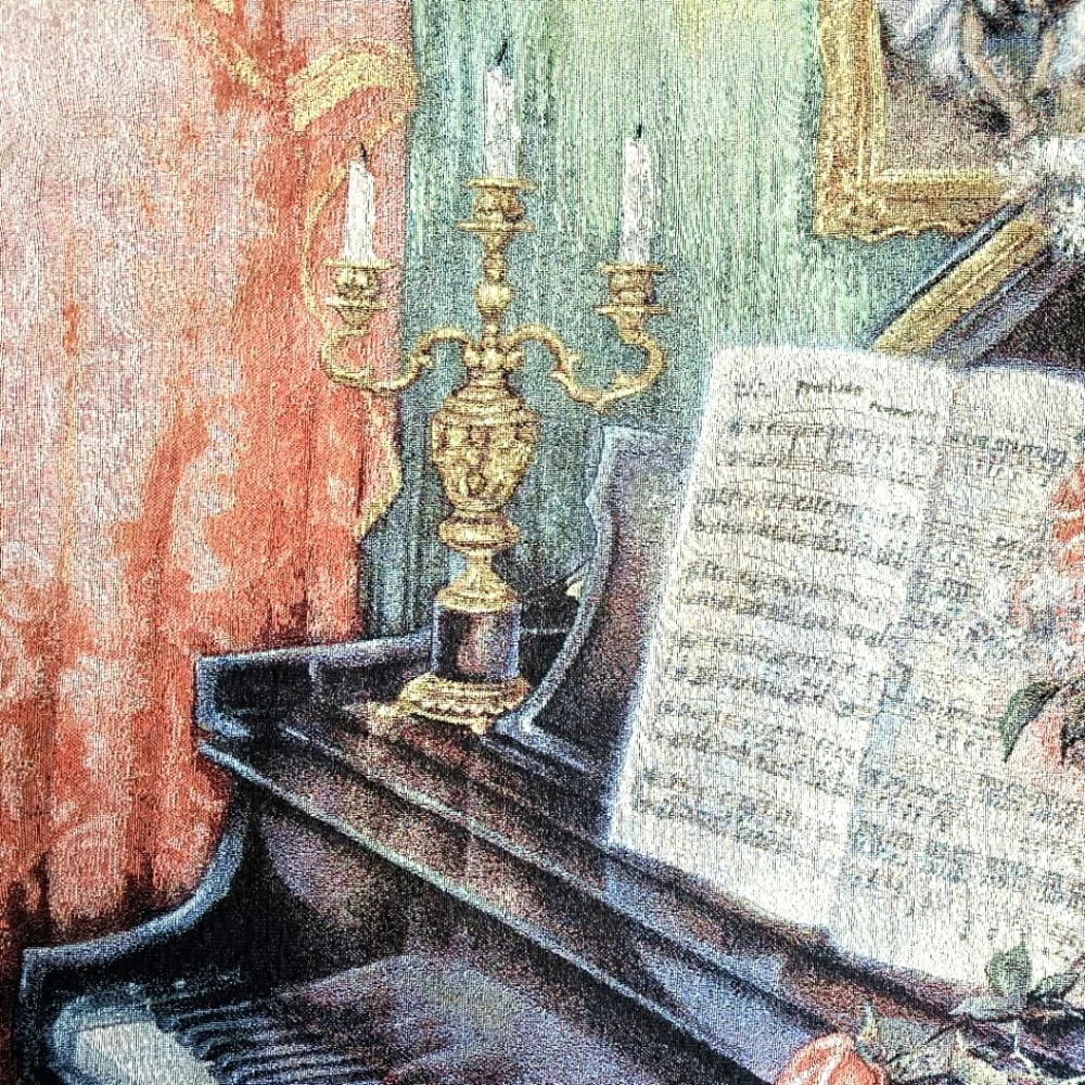 Lena Liu Music Room Baby Grand Piano Tapestry Wall Hanging Large 52